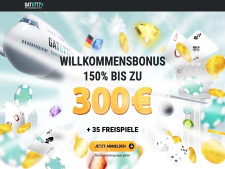 150 % bis zu 200 Euro bei Gate 777 Casino sichern
