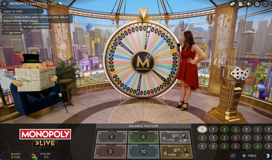 Monopoly im Live Online Casino spielen